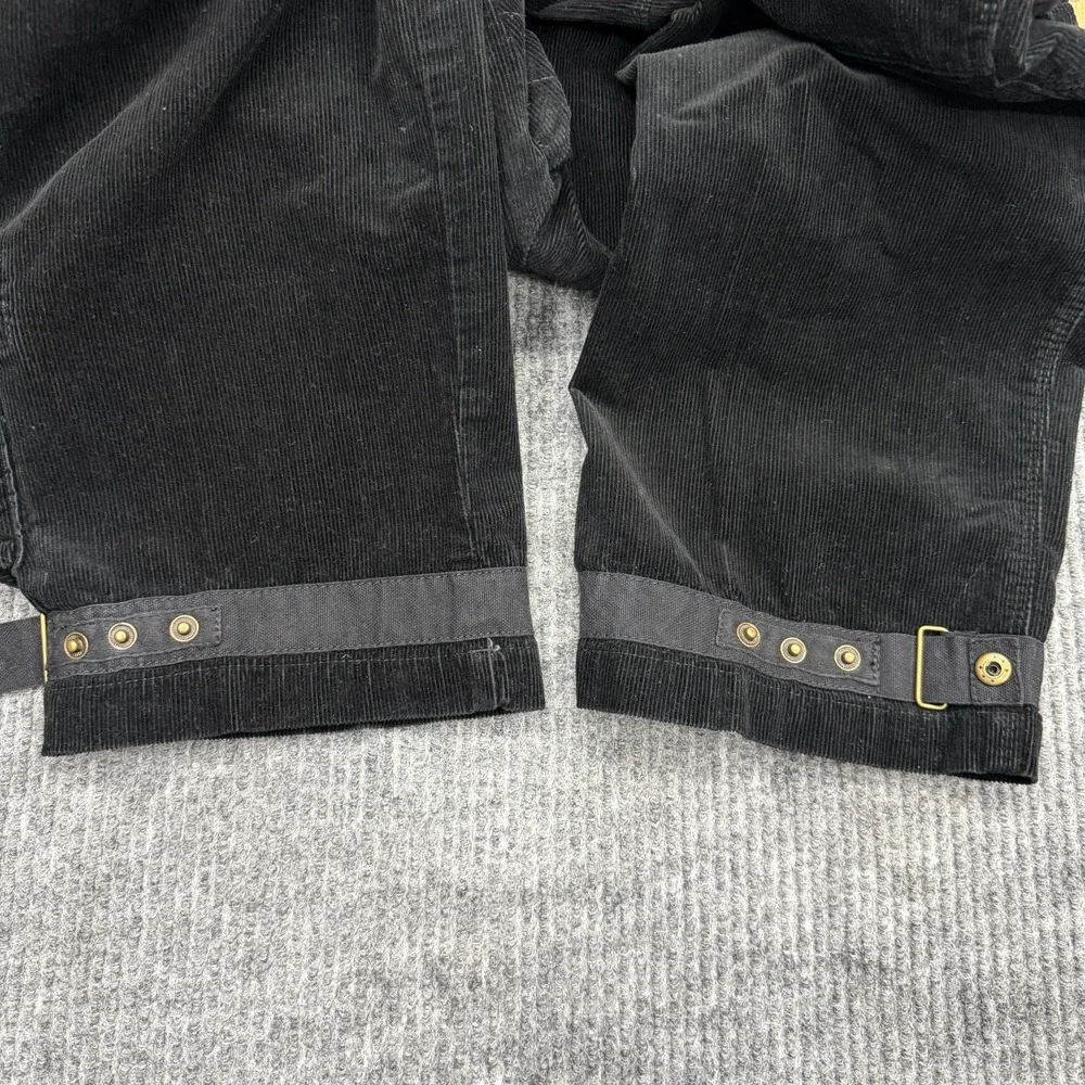 Vtg Polo Ralph Lauren Cargo Pants Mens 34x32 Black Paratrooper Corduroy Military